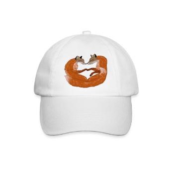 Fuchsherz Zweisamkeit - Baseballkappe - Weiß/Weiß - Vorne