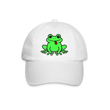 Kröte Comic Frosch - Baseballkappe - Weiß/Weiß - Vorne