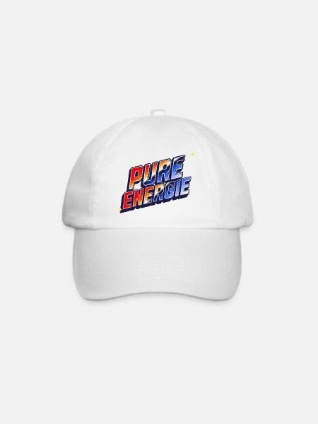 Pure Energie Retro - Energie, Power und Motivation - Baseballkappe - Weiß/Weiß
