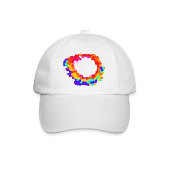 Voronoi Mosaic Orbit - Baseballkappe - Weiß/Weiß - Vorne