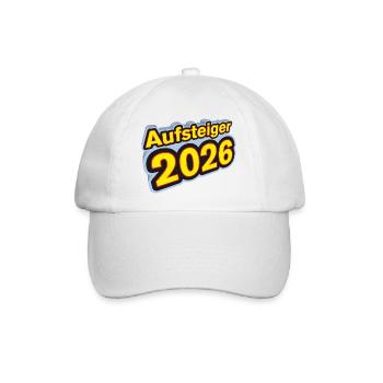 Aufsteiger 2026 Aufstieg - Baseballkappe - Weiß/Weiß - Vorne