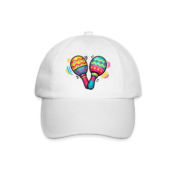 Bunte Tamburin Rhythmus - Baseballkappe - Weiß/Weiß - Vorne