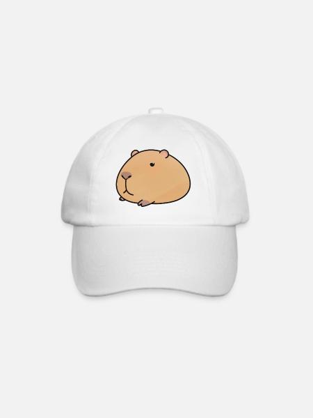 Entspannte Capybara-Cozy Vibe - Baseballkappe - Weiß/Weiß