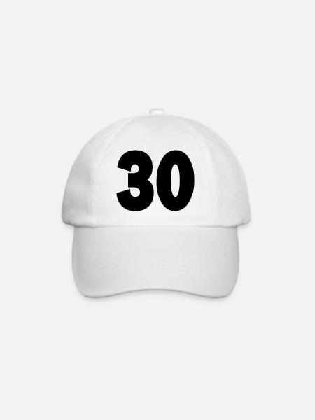 30 - Baseballkappe - Weiß/Weiß