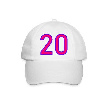 20. 20. JAHRESTAG. 20-JÄHRIGES JUBILÄUM. 20 JAHRE. - Baseballkappe - Weiß/Weiß - Vorne