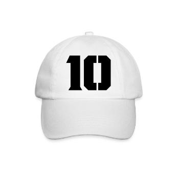 10 - Baseballkappe - Weiß/Weiß - Vorne