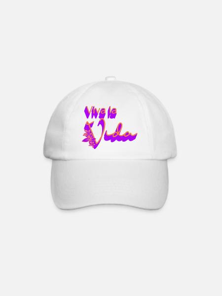 Auf das Leben Blumen-Design - Baseballkappe - Weiß/Weiß
