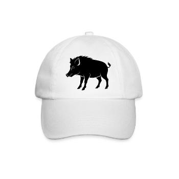 Wildschwein - Baseballkappe - Weiß/Weiß - Vorne