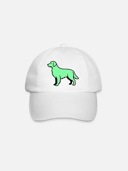 Labrador Retriever Silhouette - Baseballkappe - Weiß/Weiß