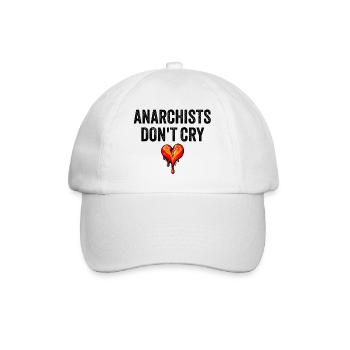 anarchists don't cry - Baseballkappe - Weiß/Weiß - Vorne