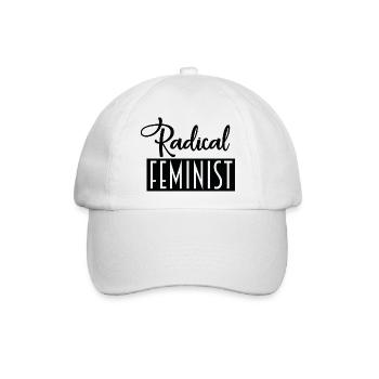 radikale Feministin - Baseballkappe - Weiß/Weiß - Vorne