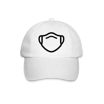 Maske - Baseballkappe - Weiß/Weiß - Vorne