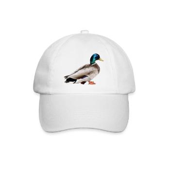 Stockente Männchen - Baseballkappe - Weiß/Weiß - Vorne