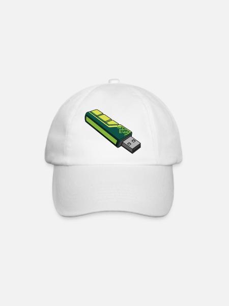 usb_en_tonos_verdes - Baseballkappe - Weiß/Weiß
