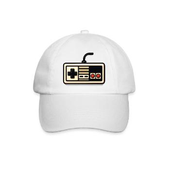 Retro-NES-Controller-Design - Baseballkappe - Weiß/Weiß - Vorne
