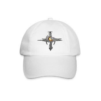 Sacred Fragment Mond – Mystisches Sigil - Baseballkappe - Weiß/Weiß - Vorne