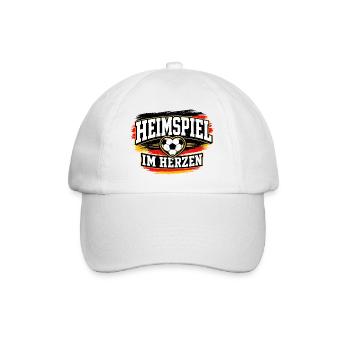 Heimspiel im Herzen Fussball Länderspiel - Baseballkappe - Weiß/Weiß - Vorne