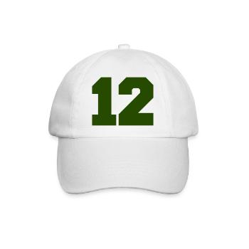 12- - Baseballkappe - Weiß/Weiß - Vorne