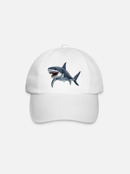 Haie Hai - Baseballkappe - Weiß/Weiß