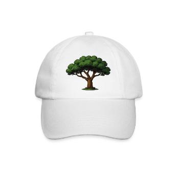 Waldbaum Illustration - Baseballkappe - Weiß/Weiß - Vorne