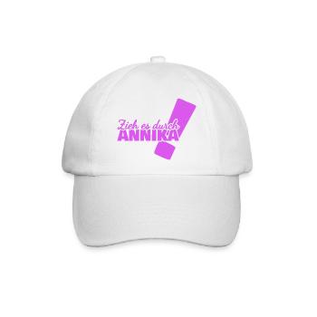 Durchhalten Annika - Baseballkappe - Weiß/Weiß - Vorne