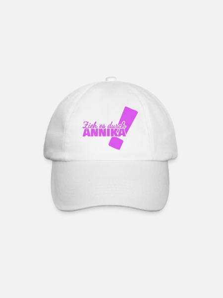 Durchhalten Annika - Baseballkappe - Weiß/Weiß