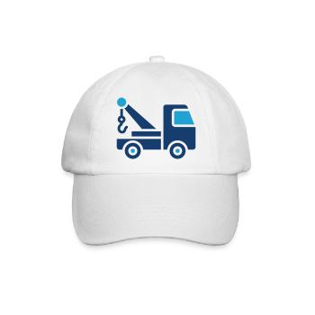 Abschleppwagen Solid Icon Fahrzeugbergung Transport Si - Baseballkappe - Weiß/Weiß - Vorne