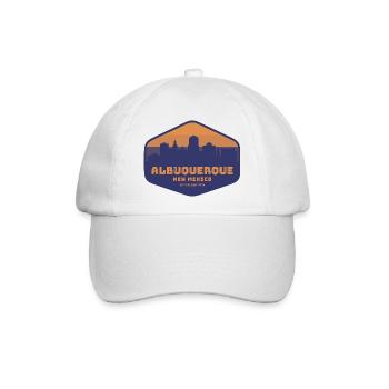 Albuquerque New Mexico Sunset Badge - Baseballkappe - Weiß/Weiß - Vorne
