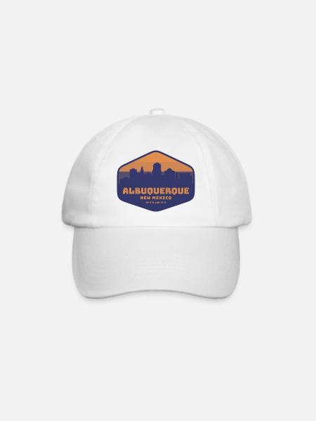 Albuquerque New Mexico Sunset Badge - Baseballkappe - Weiß/Weiß