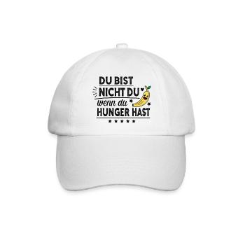 Du bist nicht du, wenn du Hunger hast - Baseballkappe - Weiß/Weiß - Vorne