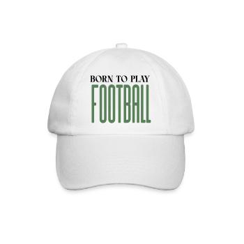 Verlängerte Fußball-Glyphen - Baseballkappe - Weiß/Weiß - Vorne
