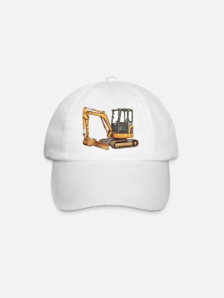 Bagger Landschaftsbau – Gartenbau & Baumaschi - Baseballkappe - Weiß/Weiß