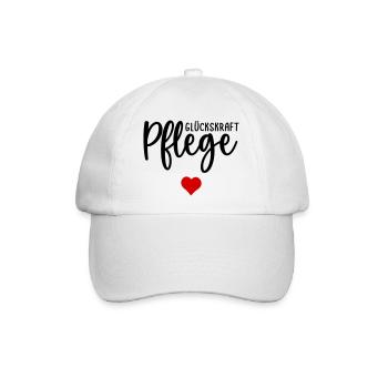 Pflege Pflegefachkraft Herz - Baseballkappe - Weiß/Weiß - Vorne