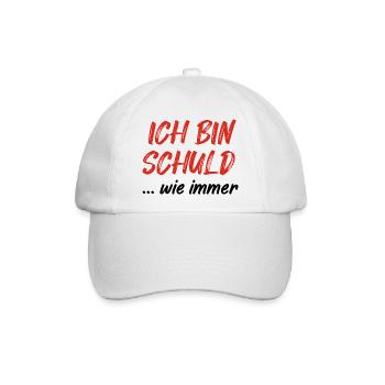 Ich Bin Schuld - Baseballkappe - Weiß/Weiß - Vorne