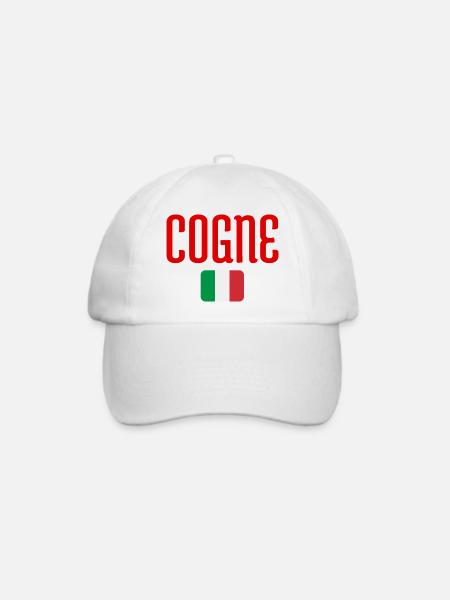 COGNE Italienische Flagge - Baseballkappe - Weiß/Weiß