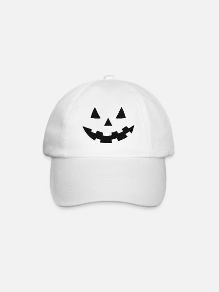 Pumkin-Gesicht - Baseballkappe - Weiß/Weiß