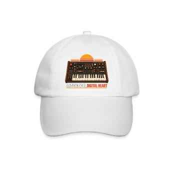 Analog Soul Digital Heart Synthesizer Retro - Baseballkappe - Weiß/Weiß - Vorne