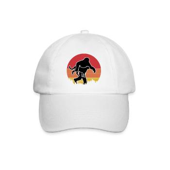 Sasquatch & Gepard Retro - Baseballkappe - Weiß/Weiß - Vorne