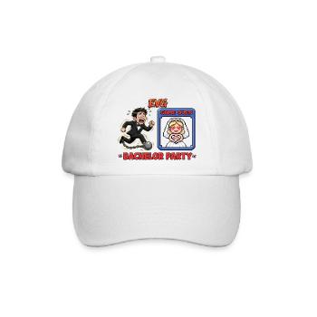 Junggesellinnenabschied, Hochzeit, Comedy-Hochzeit, Team des Bräutigams - Baseballkappe - Weiß/Weiß - Vorne