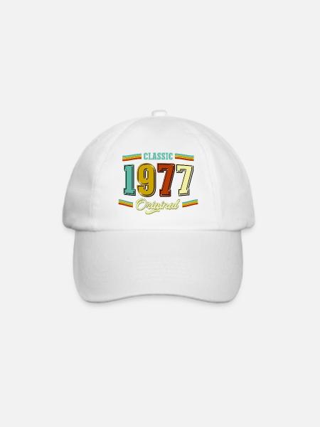 49. Geburtstag Classic Original 1977 Retro - Baseballkappe - Weiß/Weiß