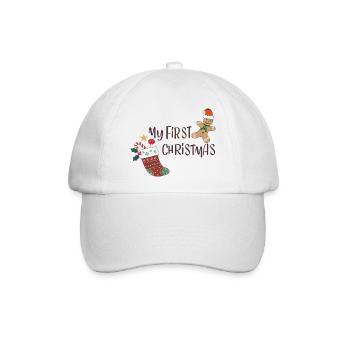 Mein Erstes Weihnachten - Baseballkappe - Weiß/Weiß - Vorne