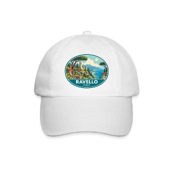 Erleben Sie Ravello in Italien Amalfiküste Reisen - Baseballkappe - Weiß/Weiß - Vorne