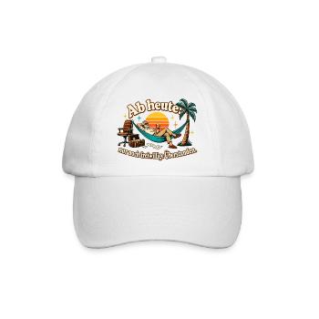 Rente Ruhestand Abschiedsgeschenk Kollege - Baseballkappe - Weiß/Weiß - Vorne