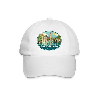 Erkunden Sie Portogruaro in Veneto Travel - Baseballkappe - Weiß/Weiß - Vorne