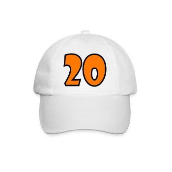 20. 20. JAHRESTAG. 20-JÄHRIGES JUBILÄUM. 20 JAHRE. - Baseballkappe - Weiß/Weiß - Vorne