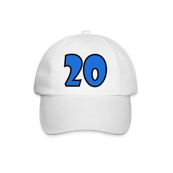 20 - Baseballkappe - Weiß/Weiß - Vorne