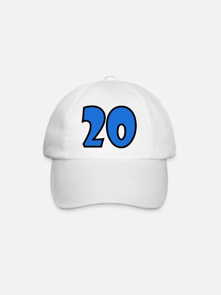 20 - Baseballkappe - Weiß/Weiß