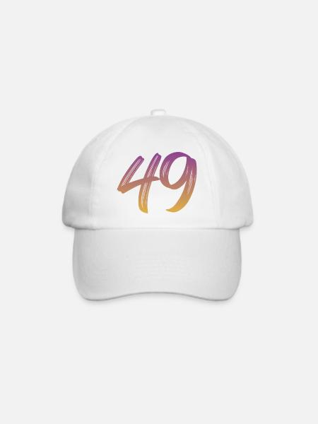 49 - Baseballkappe - Weiß/Weiß