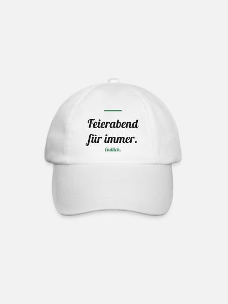 Feierabend für immer – endlich Rente - Baseballkappe - Weiß/Weiß