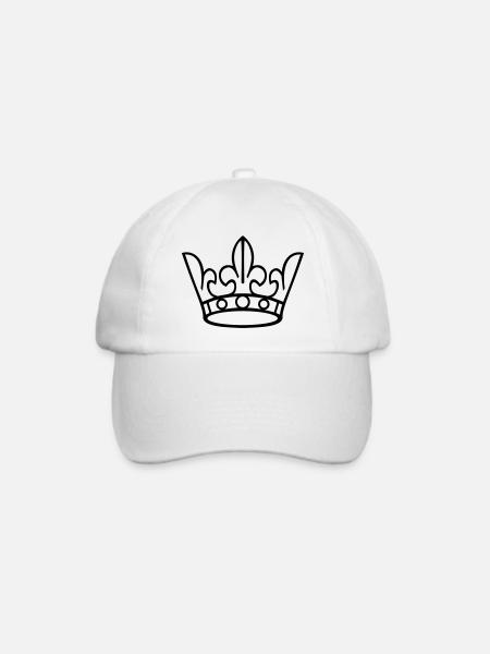 Krone - Baseballkappe - Weiß/Weiß